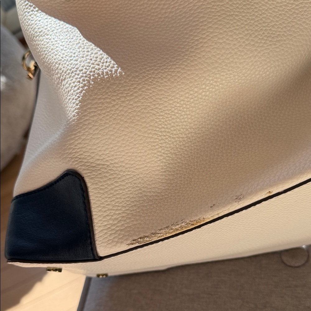 GUESS Cream and Tan Satchel Bag - Picture 6 of 6